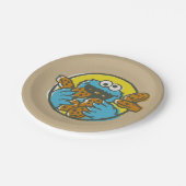 クッキーモンスターレトロ ペーパープレート (アングル)