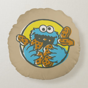 クッキーモンスターレトロ ラウンドクッション