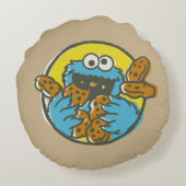 クッキーモンスターレトロ ラウンドクッション (裏面)