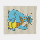 クッキーモンスターヴィンテージ フリースブランケット (正面(横))