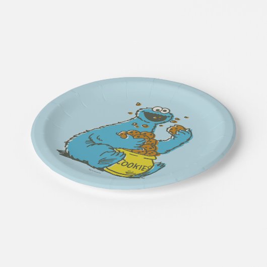 クッキーモンスターヴィンテージ ペーパープレート (アングル)