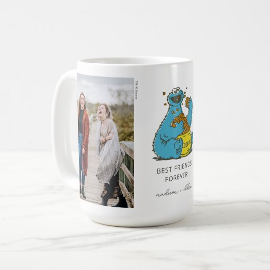 クッキーモンスターヴィンテージ |友最高のだち – 写真 コーヒーマグカップ (正面左)