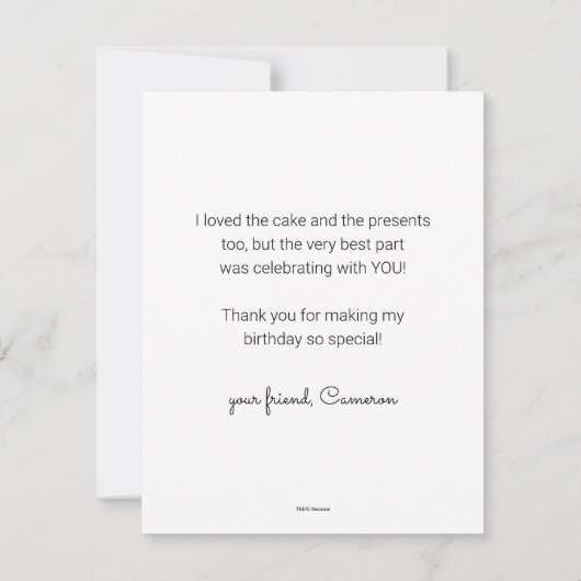 クッキーモンスター誕生日シャルボードサンキュー サンキューカード (裏面)