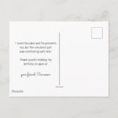 クッキーモンスター誕生日シャルボードサンキュー ポストカード (裏面)