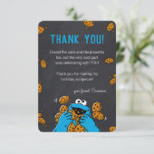 クッキーモンスター誕生日チャルクボードありがとうございます 招待状 (スタンド正面)