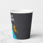 クッキーモンスター誕生日チャルクボード  紙コップ (裏面)