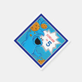 クッキーモンスター誕生日 スタンダードカクテルナプキン (角)