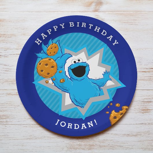 クッキーモンスター誕生日 ペーパープレート