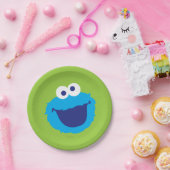 クッキーモンスター顔 ペーパープレート (パーティー)