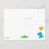 クッキーモンスター1歳の誕生日ありがとう ポストカード (裏面)