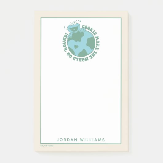 クッキーモンスター | お名前を追加 ポストイット (正面)