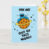 クッキーモンスター | お誕生日おめでとう カード (黄色い花)