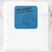 クッキーモンスター-すべての「Daの御馳走! スクエアシール (バッグ)