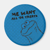 クッキーモンスター-すべての「Daの御馳走! マグネット (正面)