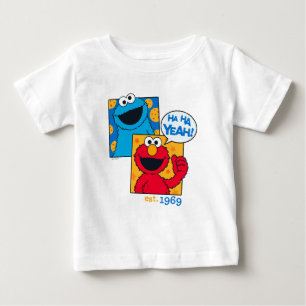 クッキーモンスター & エルモ ハハイエッ ベビーTシャツ