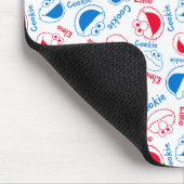 クッキーモンスター&エルモ |赤と青のパターン マウスパッド (コーナー)