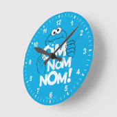 クッキーモンスター |オムノムノム！ ラウンド壁時計 (傾斜)