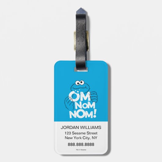 クッキーモンスター |オムノムノム! ラゲッジタグ (裏面縦)