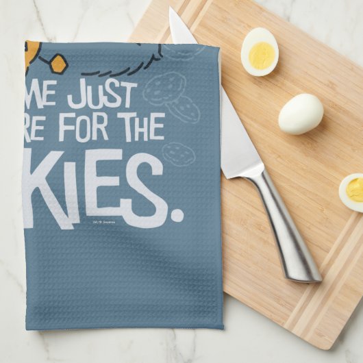 クッキーモンスター |クッキーを受け取るためにこちらへ キッチンタオル (四つ折り)