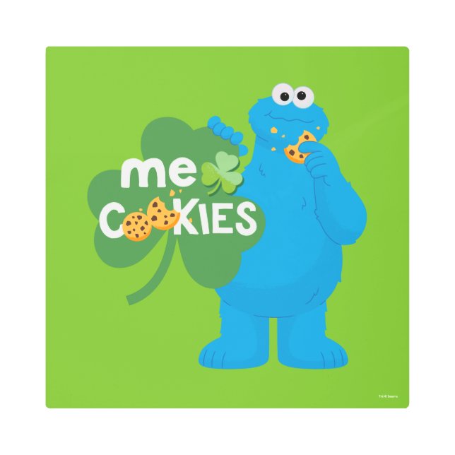 クッキーモンスター | シャムロックラブ メタルプリント (正面)