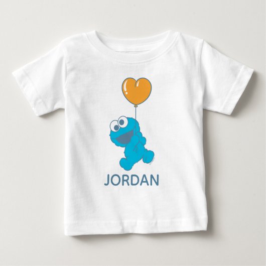 クッキーモンスター ハートバルーン ベビーTシャツ (正面)