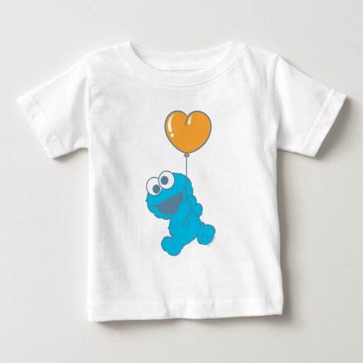クッキーモンスター ハートバルーン ベビーTシャツ (正面)