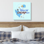 クッキーモンスター |バスケットボール射撃、 発砲バスケ キャンバスプリント (インサイチュ (寝室))