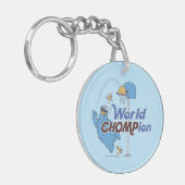 クッキーモンスター |バスケットボール射撃、 発砲バスケ キーホルダー (正面左)