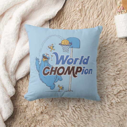 クッキーモンスター |バスケットボール射撃、 発砲バスケ クッション (ブランケット)