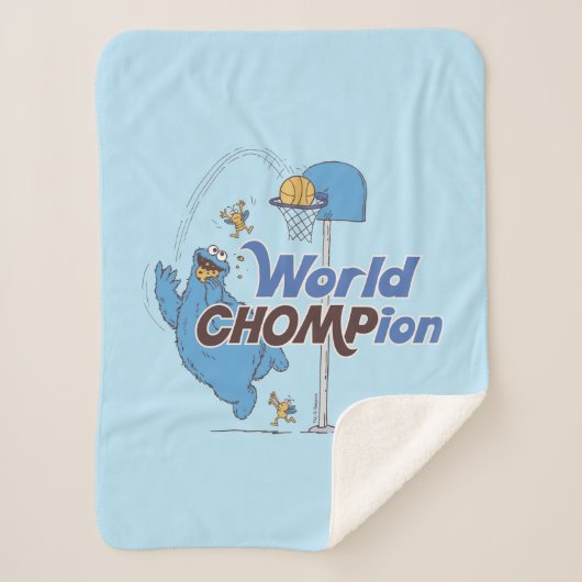 クッキーモンスター |バスケットボール射撃、 発砲バスケ シェルパブランケット (正面)