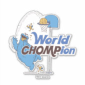 クッキーモンスター |バスケットボール射撃、 発砲バスケ シール (正面)