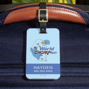 クッキーモンスター  バスケットボール射撃、 発砲バスケ ラゲッジタグ