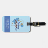 クッキーモンスター |バスケットボール射撃、 発砲バスケ ラゲッジタグ (正面横)