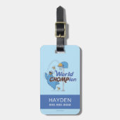 クッキーモンスター |バスケットボール射撃、 発砲バスケ ラゲッジタグ (正面縦)