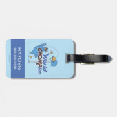 クッキーモンスター |バスケットボール射撃、 発砲バスケ ラゲッジタグ (裏面横)