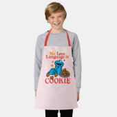 クッキーモンスター | バレンタインデー引用文 エプロン (着用した状態)