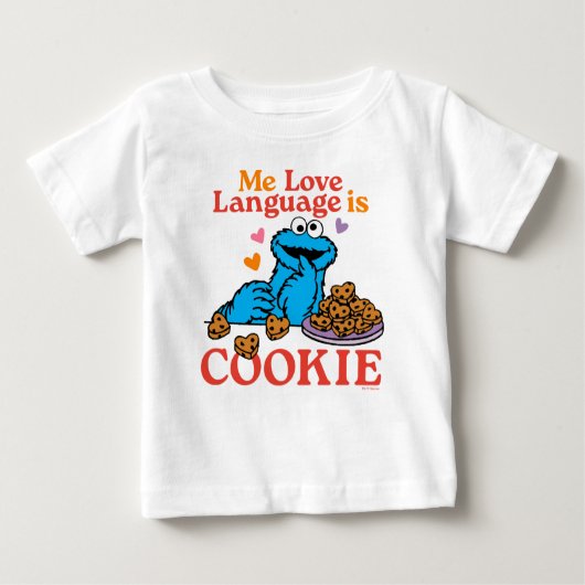 クッキーモンスター | バレンタインデー引用文 ベビーTシャツ (正面)