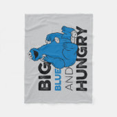 クッキーモンスター |ビッグブルー&空腹 フリースブランケット (正面)
