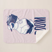 クッキーモンスター |ブームボックスで押し寄せる| シェルパブランケット (正面(横))