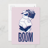 クッキーモンスター |ブームボックスで押し寄せる| ポストカード (正面/裏面)