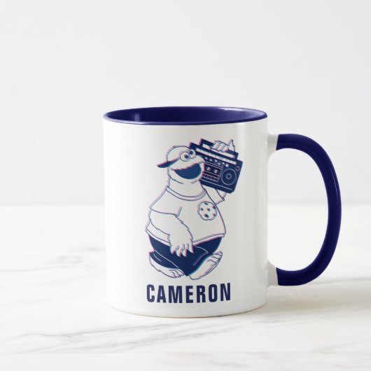 クッキーモンスター |ブームボックスで押し寄せる| マグカップ (右)