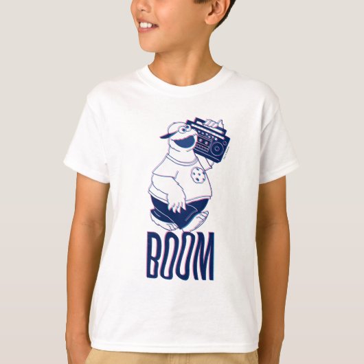 クッキーモンスター |ブームボックスで押し寄せる| Tシャツ (正面)