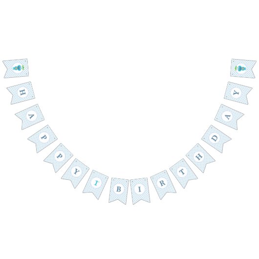 クッキーモンスター |ベビー初誕生日 バンティングフラッグ (全)