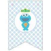 クッキーモンスター |ベビー初誕生日 バンティングフラッグ (第1の旗)