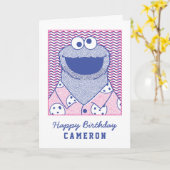 クッキーモンスター |ボタンダウンCookieシャツ カード (黄色い花)