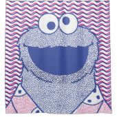 クッキーモンスター |ボタンダウンCookieシャツ シャワーカーテン (正面)