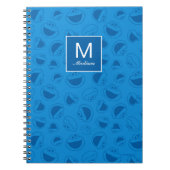 クッキーモンスター |マイブルー素晴らしパターン ノートブック (正面)