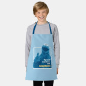 クッキーモンスター |優しさと笑いを広げる エプロン (着用した状態)