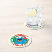 クッキーモンスター | 公式クリスマスクッキー試験機 ラウンドペーパーコースター (インサイチュ)