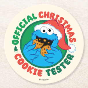クッキーモンスター 公式クリスマスクッキー試験機 ラウンドペーパーコースター